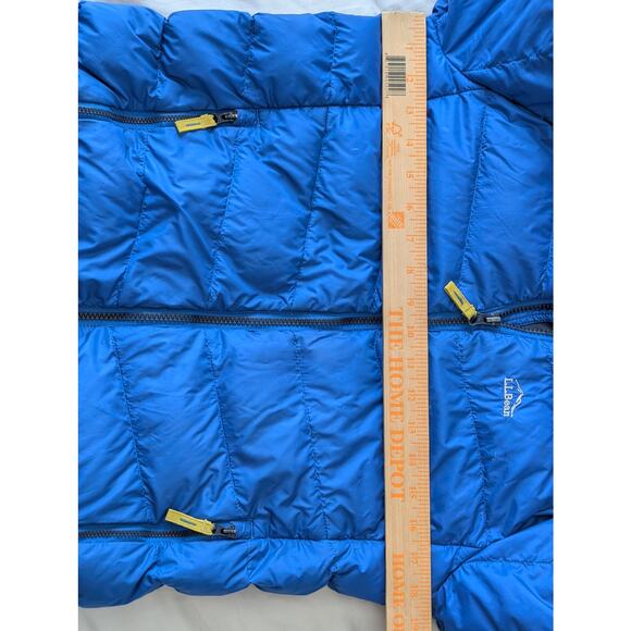 L.L. Bean Kids Ultralight 650 Down Hooded Jacket Size L (14-16) - Blue - Picture 9 of 14